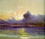Charles Blechen Sunset at Sea painting